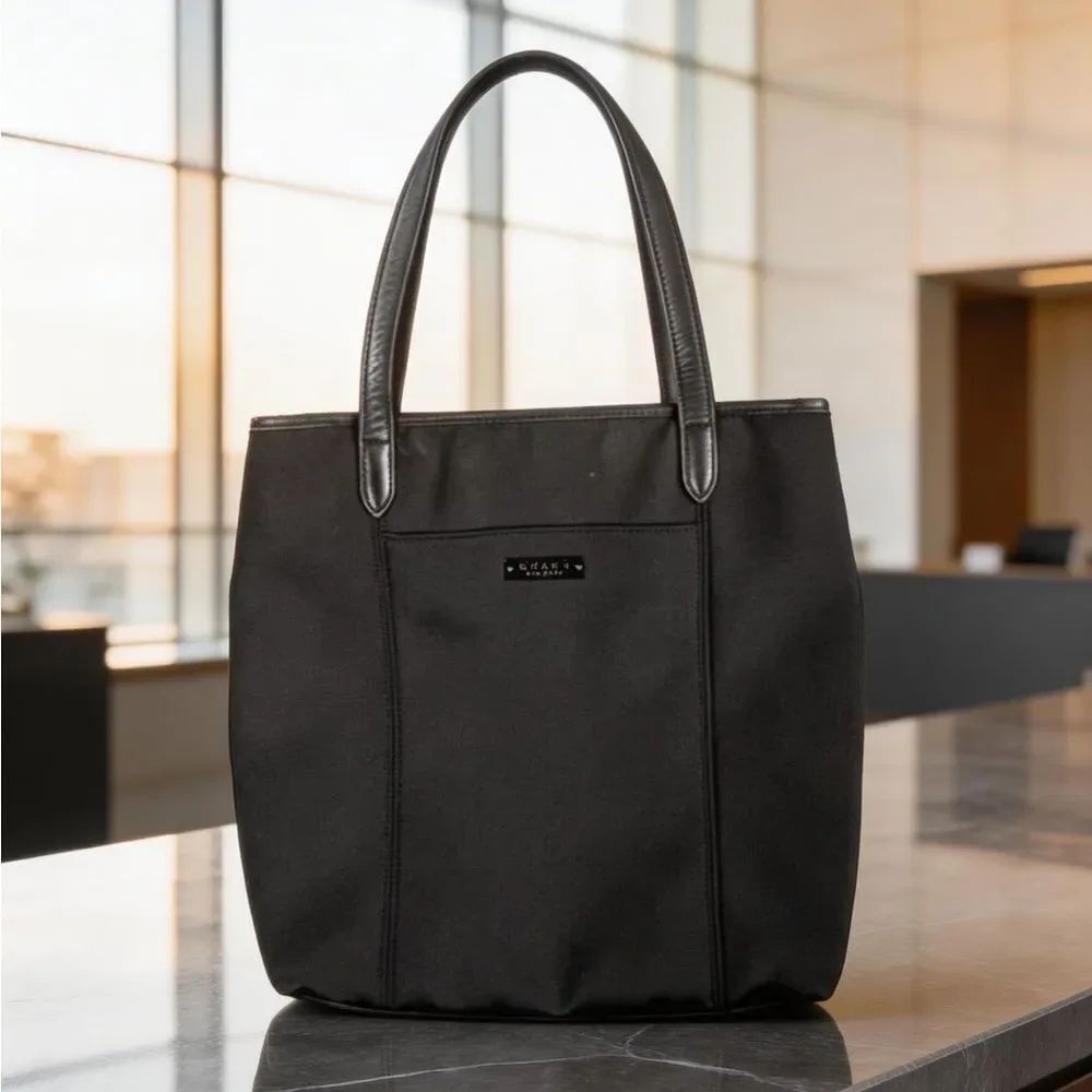 COACH A9N 6217 NEW YORK MEDIUM BAG BLACK NEOPRENE AND LEATHER